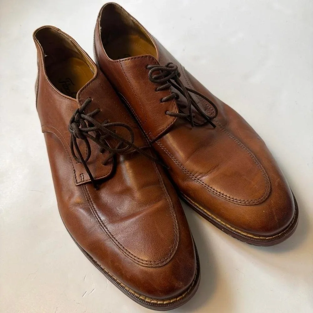 Florsheim Mens Brown Leather Apron Toe Dress Shoes 12162-221 Size 11.5 D